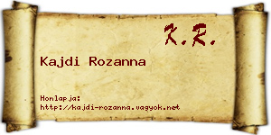 Kajdi Rozanna névjegykártya